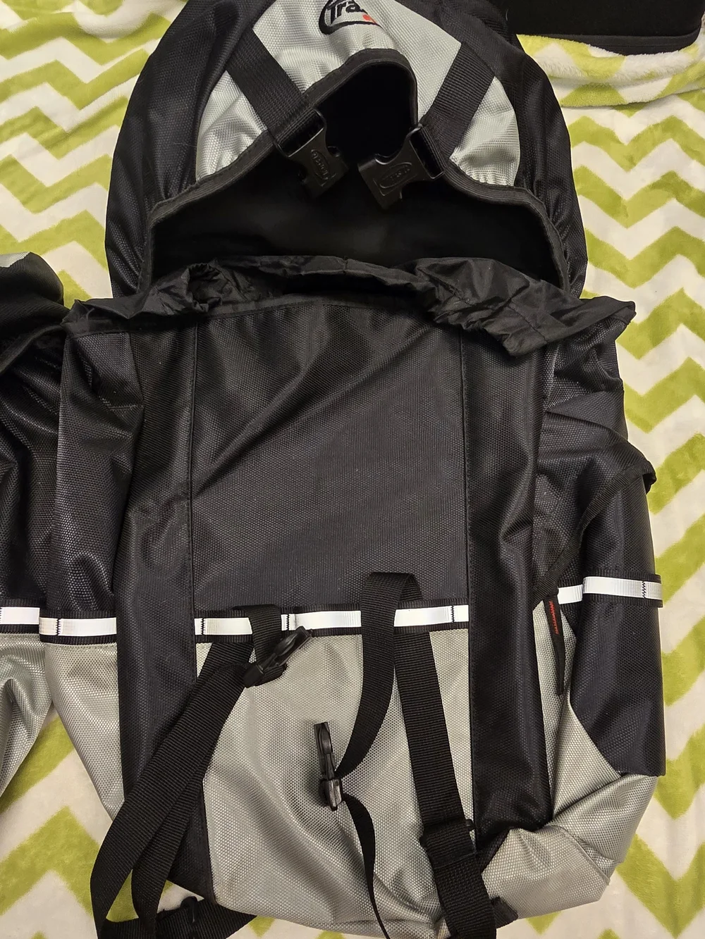 Pair of Black and Light Gray Bike Trans It Epic Pannier Bags New